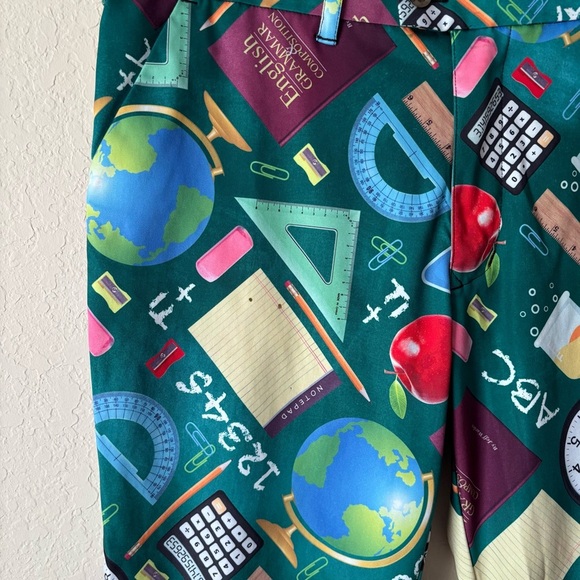 Loudmouth | Men's Novelty Print Pants Teacher Quirky Unique Pants Size 36x27" - Picture 3 of 8